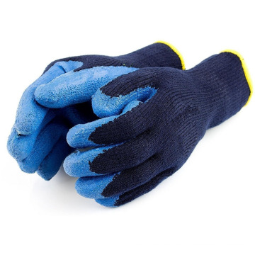 Guantes de trabajo industriales de la reparación auto del guante revestido del látex de la arruga caliente del invierno